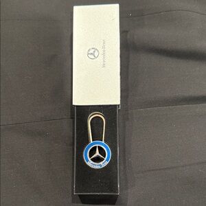 NWT Mercedes Benz Silver and Blue keychain